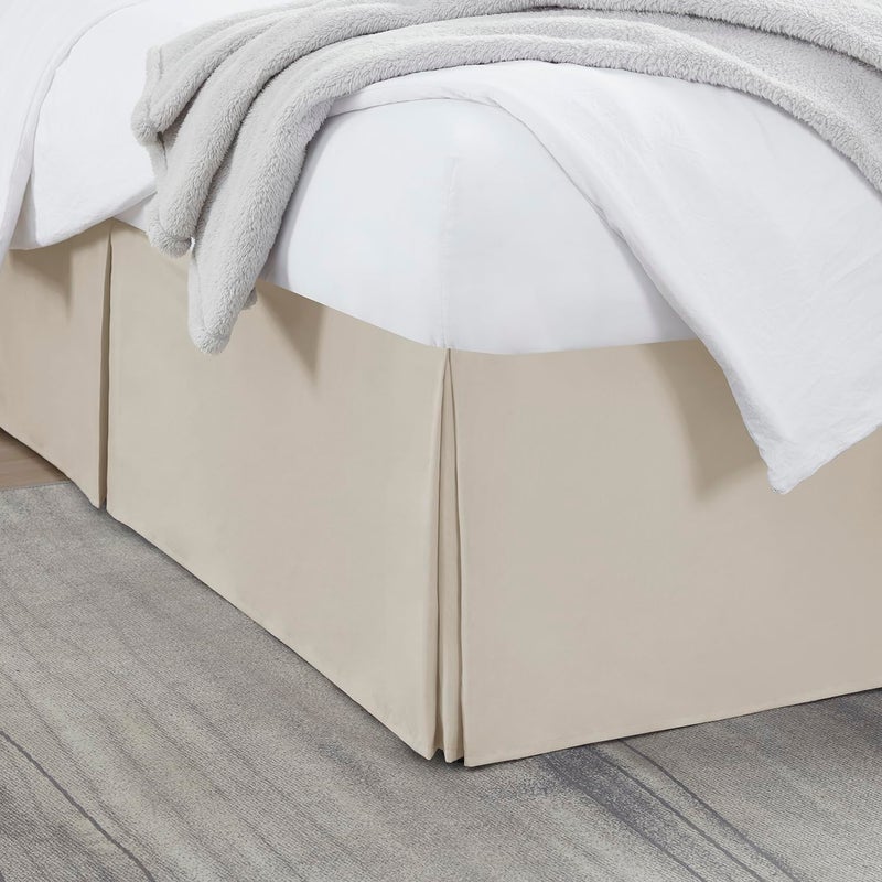 Nestl Silver Bed Skirt Queen Size - Queen Bed Skirt 14 Inch Drop - Brushed Microfiber Bed Skirts - Hotel Quality Pleated Bed Skirt - Shrinkage & Fade Resistant - Image 1