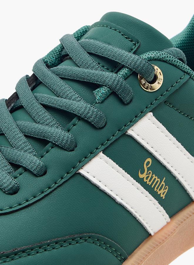 SAMBA Women's Panelled Ankle Sneakers with Lace-Up Closure - Image 4