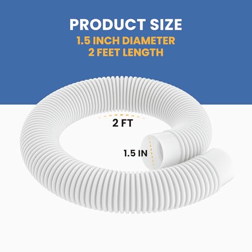 Pokin 15 x 2 Plastic Return Suction Pool Hose Replacement for Summer Waves SFX1000 SFX1500 C2000 Pump Filter SystemsAbove Ground Pool Skimmer Hose Also Compatible with Intex ColemanPart P58150036W01 - Image 3