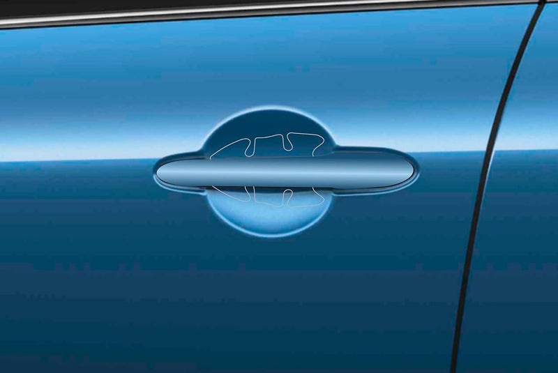 BIG FLAG CARMARK 2D Skin Type Transparent Car Door Handle Cup Scratch Guard Sticker Universal for Specific Brand (Pack of 4) (2DDRVAR) (NEXON_Tiago_TIGOR) - Image 3