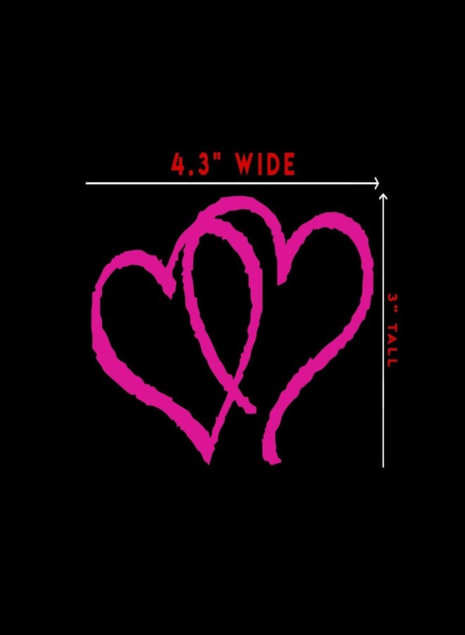 Bargain Max Decals Hearts Sticker Decal Notebook Car Laptop 4" x 3" (Raspberry) - Image 4