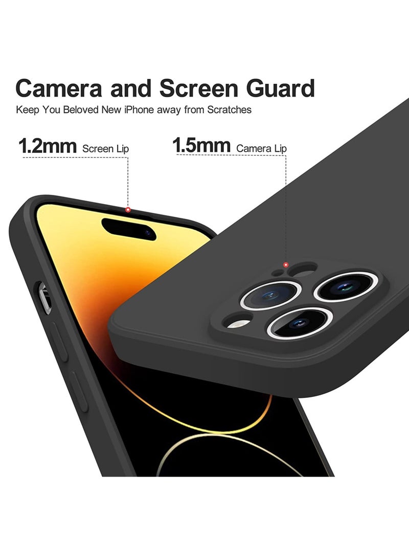 ELTRAZONE Silicone Protective Case, Compatible With iPhone 14 Pro Max 6.7 “, Full Body Protection, Shock -proof Soft Liquid Silicone Protective Case (Black/Dark Green) - Image 5