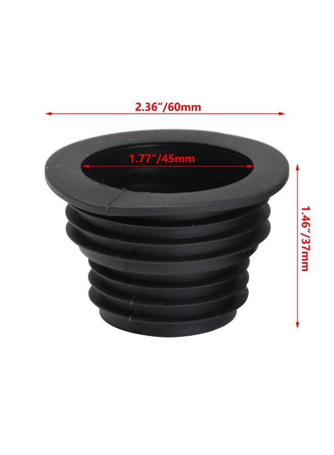 3 Pack Silicone Drain Pipe Sealing Plug – Universal Washing Machine Drain Hose Seal, Kitchen & Bathroom Sewer Odor Blocker, Black (6 x 3.8 cm) - Image 4