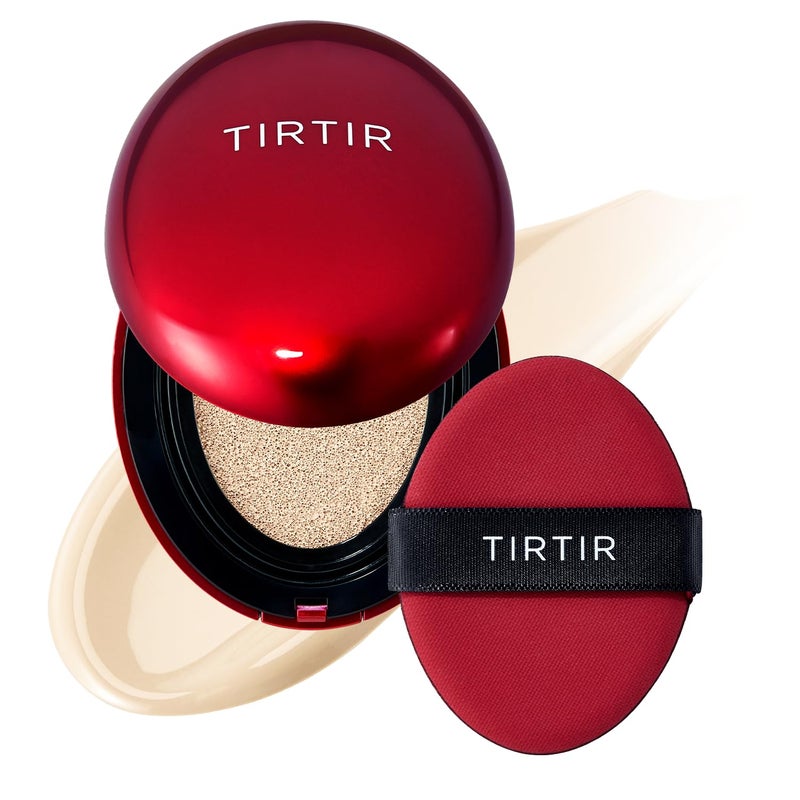 TIRTIR [*Mini Size*] TIRTIR Mask Fit Red Cushion Foundation | Full coverage, Weightless, Skin fit, Satin Glow Finish, Korean Cushion Foundation (#13W Cream, 0.15 Fl Oz) 