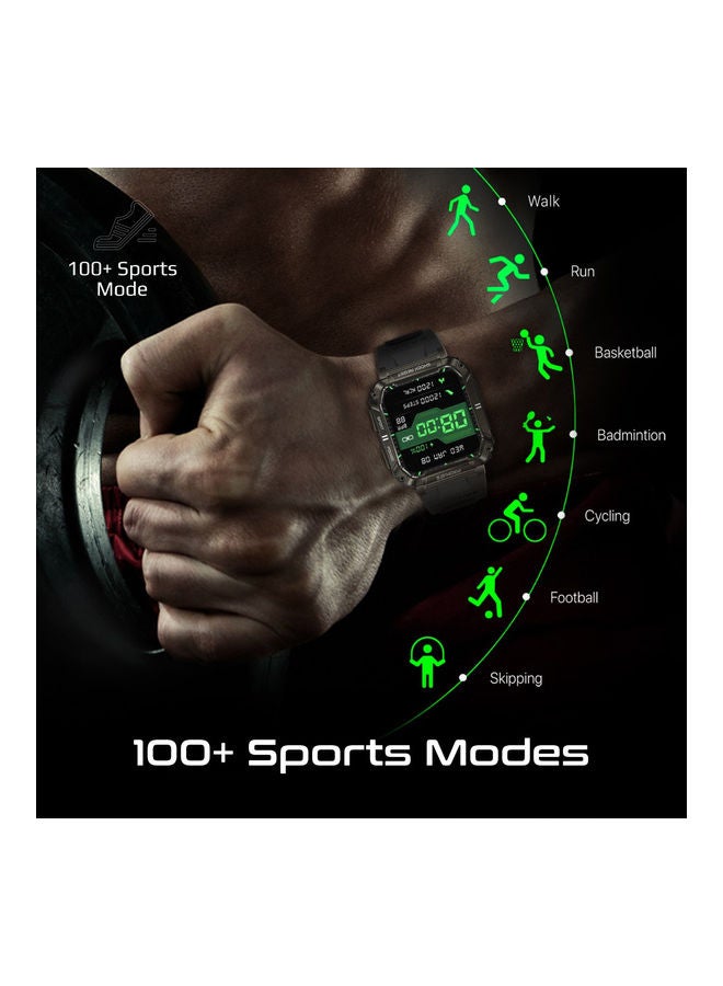 PROMATE 400 mAh Smart Watch, Rugged Bluetooth 5.1 Fitness Tracker With 1.95” Tft Display, 12 Day Battery Life, 100 Watch Faces, 100 Sports Modes And Ip67 Water Resistance For Iphone 14,15, Galaxy S22, Xwatch-S19 Black - Image 3