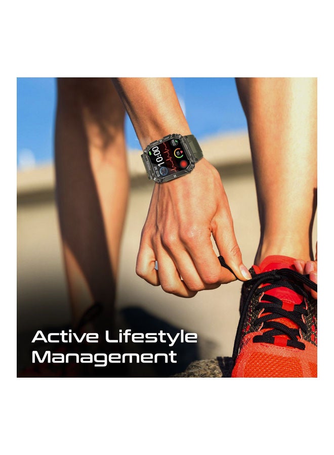 PROMATE 400 mAh Smart Watch, Rugged Bluetooth 5.1 Fitness Tracker With 1.95” Tft Display, 12 Day Battery Life, 100 Watch Faces, 100 Sports Modes And Ip67 Water Resistance For Iphone 14,15, Galaxy S22, Xwatch-S19 Black - Image 2