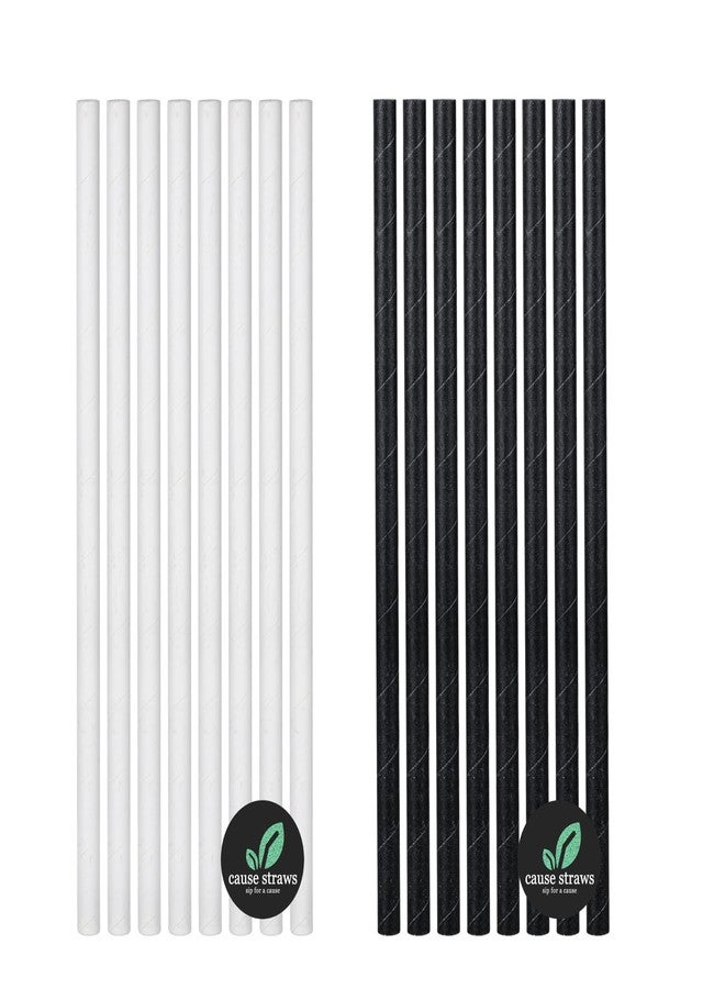 Cause Straws - Biodegradable Premium Drinking Straws | 100 Straws (8mm Wide) | Black Colour | Best for Juice, Soft Drinks and Cocktails | Sip for A Cause | (8MM, Black) - Image 5