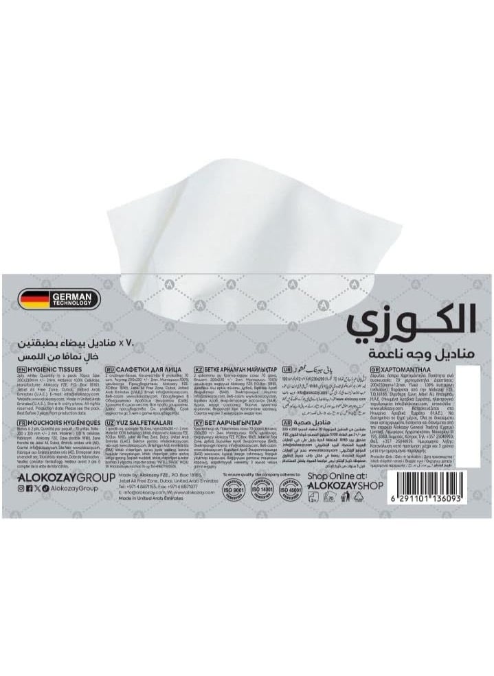 Alokozay Facial Tissues Assorted 70 Sheets x 2 Ply Single  - Image 2