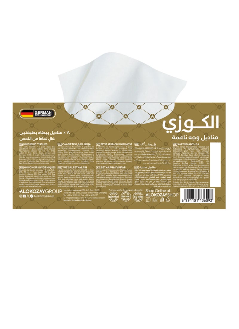 Alokozay Facial Tissues Assorted 70 Sheets x 2 Ply Single - Image 4