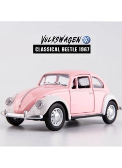 MSZ Volkswagen Classical Beetle 1967 1:34 With Pull Back Simulation Sound Light Doors Opened Collectible Kids Toys (Assorted Colors)  - Image 3