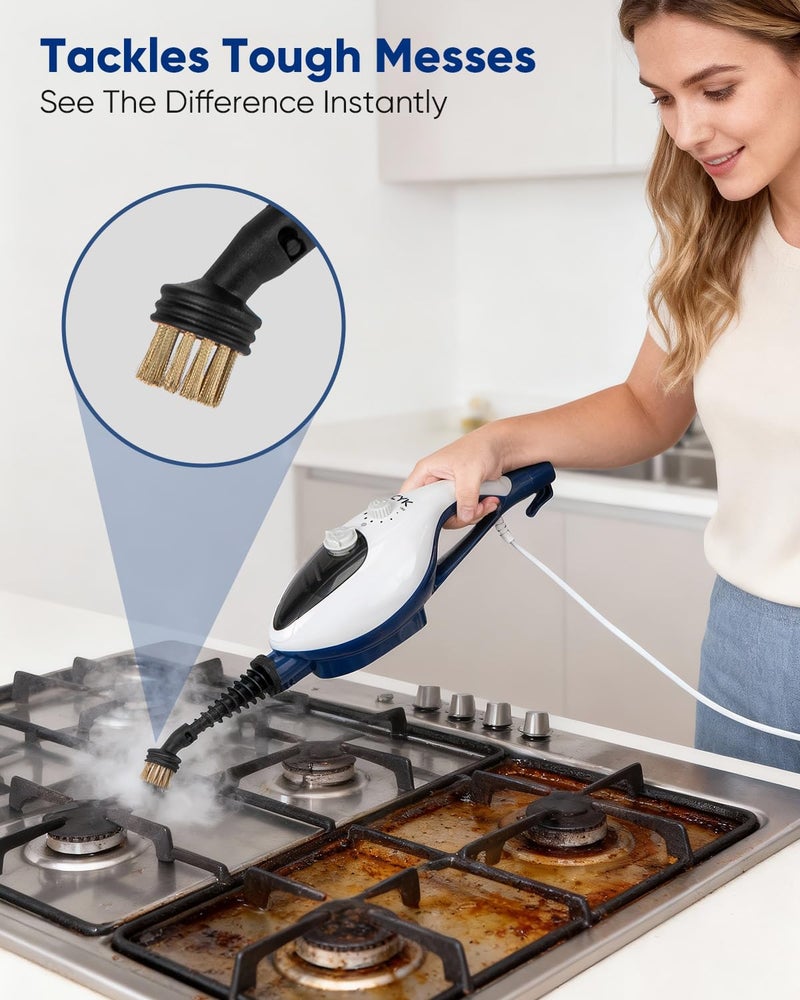 CYK Steam Mops for Floor Cleaning, 12 in 1 Handheld Steam Cleaner for Home, Floor Steamer for Hardwood Floors and Tile - Image 3