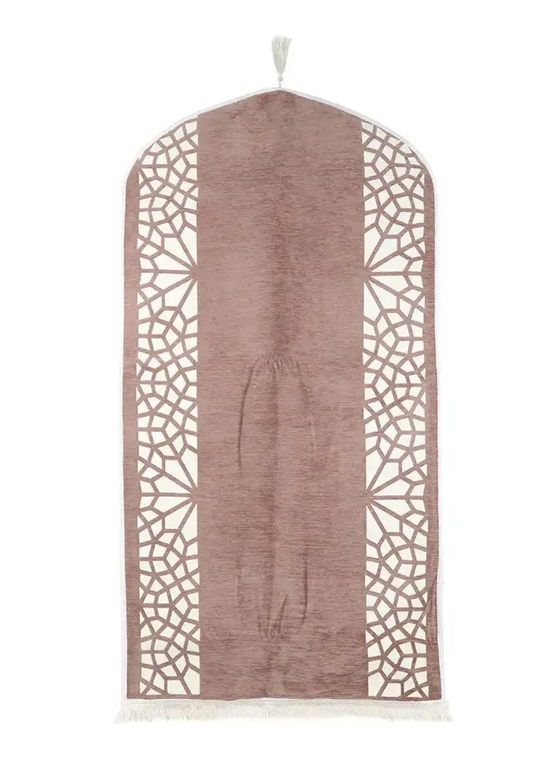 MANASEK Manasek Ucgen Double Chenille Prayer Rug with Bag - Image 1