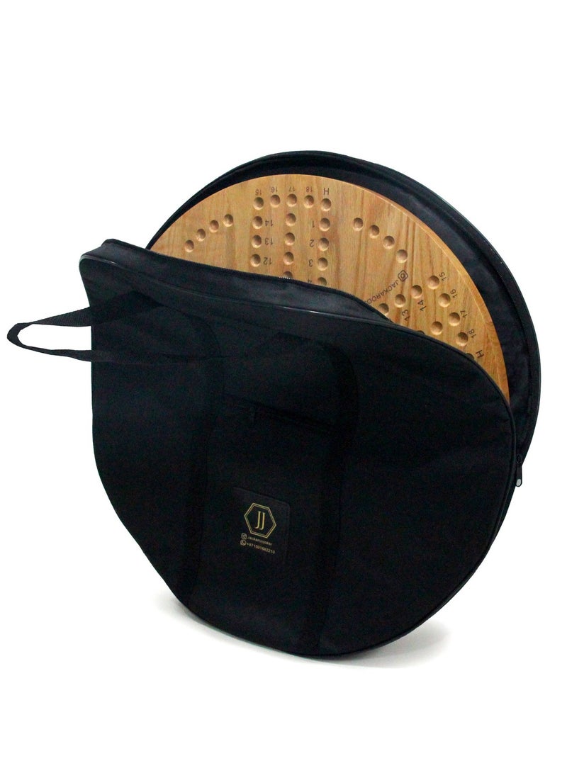 جاكارو جوكر لعبة جاكاروا ثنائية الوجه من خشب الصنوبر الصلب لـ 4 و 6 لاعبين، جانبان جاكاروا مع كرات زجاجية، بطاقات لعب وحقيبة حمل - Image 2