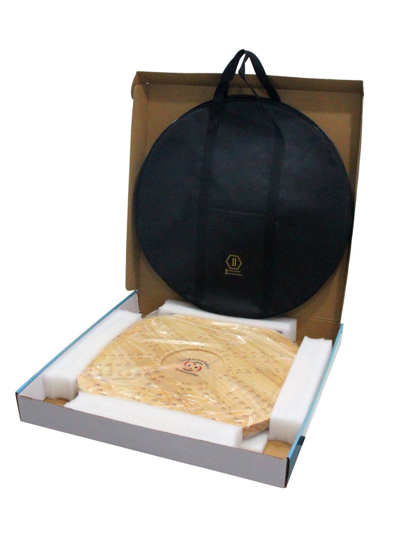 جاكارو جوكر لعبة جاكاروا ثنائية الوجه من خشب الصنوبر الصلب لـ 4 و 6 لاعبين، جانبان جاكاروا مع كرات زجاجية، بطاقات لعب وحقيبة حمل - Image 3