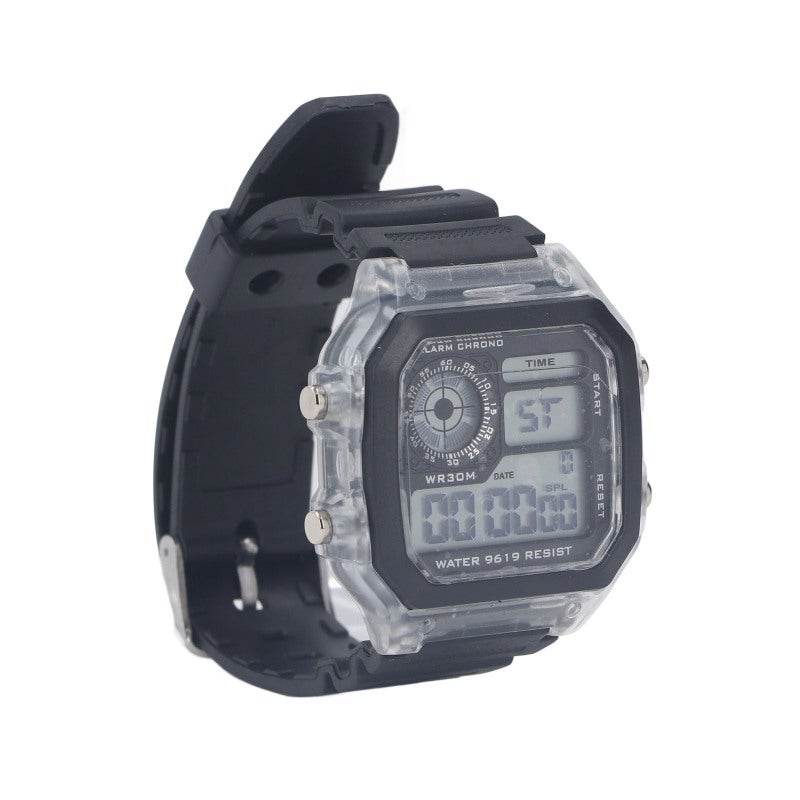 SYNOKE Electronic Sports Watch Waterproof Digital WR50M Luminous Alarm Functions - Durable ABS Case Rubber Strap Acrylic Resin Mirror for Outdoor Sports Swimming Camping - Image 2