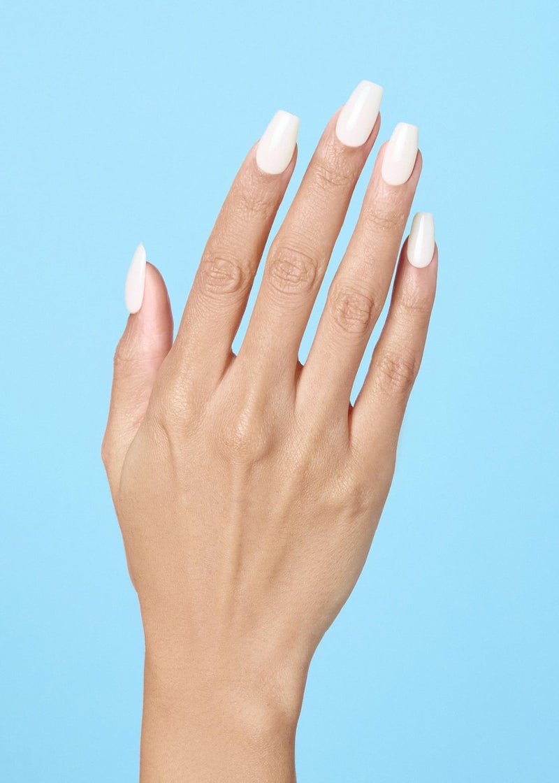 ohora Semi Cured Gel Nail Strips (N Cream Cotton) - White, Solid, Works with Any UV/LED Lamps, Salon-Quality, Long Lasting, Easy to Apply & Remove - Includes 2 Prep Pads, Nail File & Wooden Stick - Image 2