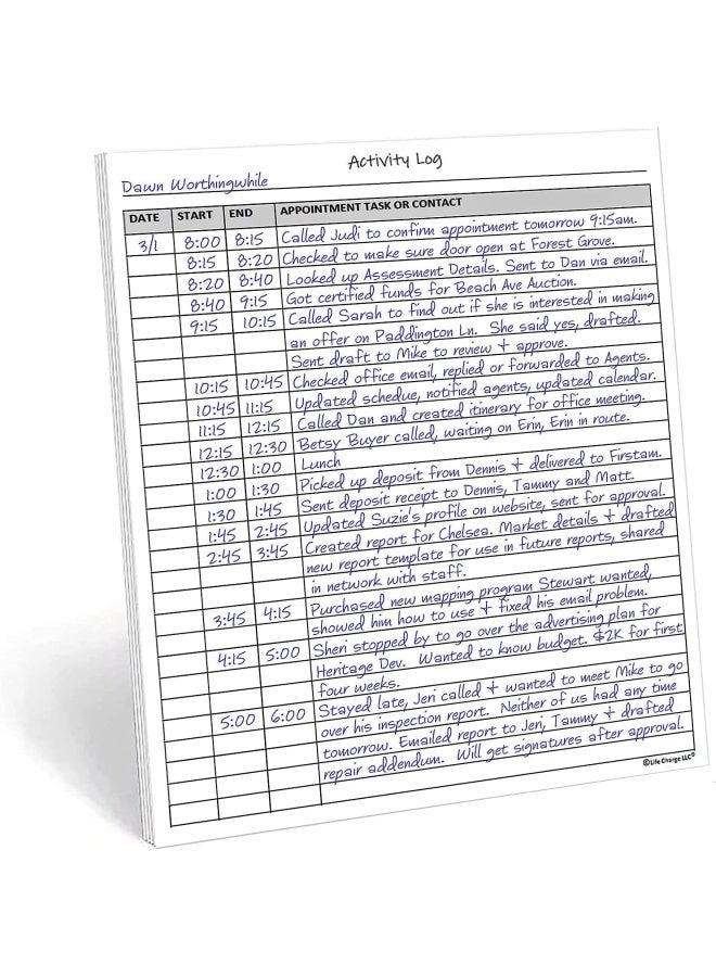 Premify To Do List, Activity Log Notepad, 50 Pages Activity To Write Title, Date, Time And Detail The Task Appointment, Work Log Daily Weekly Planner (A4 Tear Off Sheets)  - Image 1