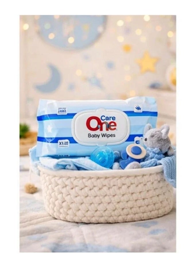 مناديل أطفال كير ون كبيرة الحجم (أزرق) - عبوة اقتصادية من 3 قطع (3 × 120 منديل)