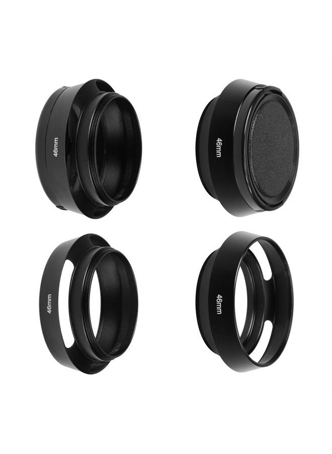 46mm Lens Hood, Matte Treatment Inside, Aluminum Material, Compatible with All Camera Lens S/C/N/F/O/P etc.(46mm)