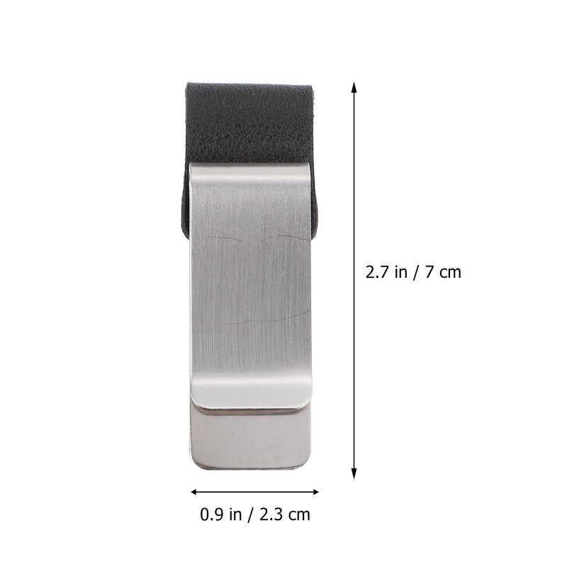 Stainless Steel Metal Paper Clips 4pcs Retro Small Binder Clips with Pen Holder - Image 3