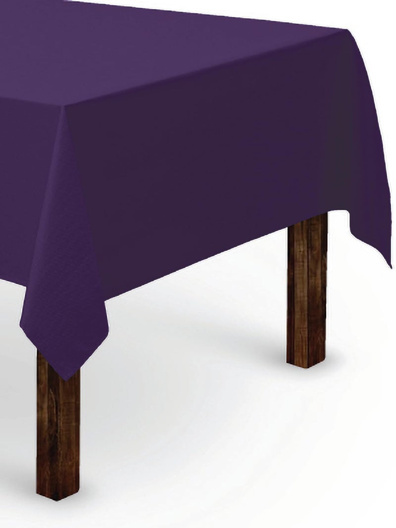 Gee Di Moda Rectangle Tablecloth  60 x 84 Inch Purple Table Cloth for 5 Foot Rectangle Table  Heavy Duty Washable Fabric  for 5 Ft Buffet Table Holiday Party Dinner Wedding  Baby Shower
