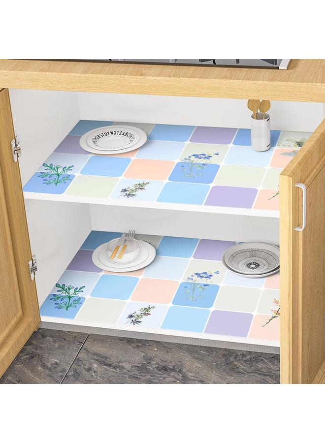 Bluejw Cabinet Moisture-proof Pad Kitchen Sticker Self-adhesive PVC Environmentally Friendly Oil-proof Moisture-proof Drawer Shoe Cabinet Pad Laying Film Dust-proof Pad Paper - Image 1