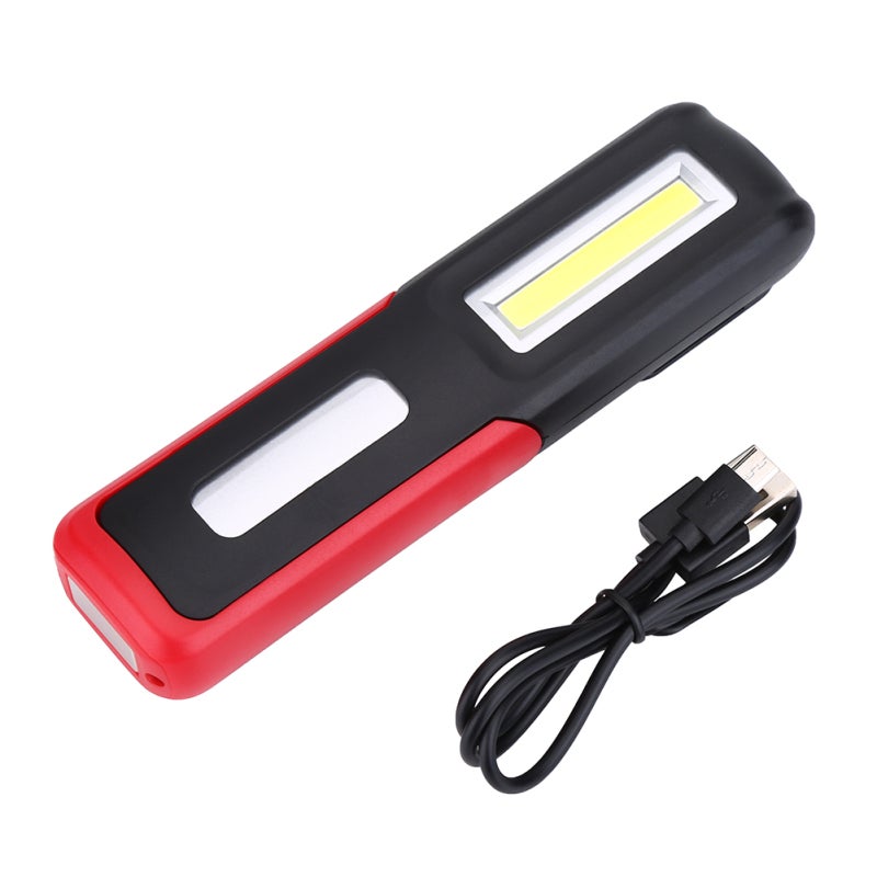 مصباح عمل LED محمول قابل لإعادة الشحن عبر USB - دعامة قابلة للدوران بزاوية 180 درجة + قلاب دوار قابل للطي + قاعدة مغناطيسية قوية للاستخدام في التخييم الخارجي والاستخدام اليدوي الحرة - Image 1