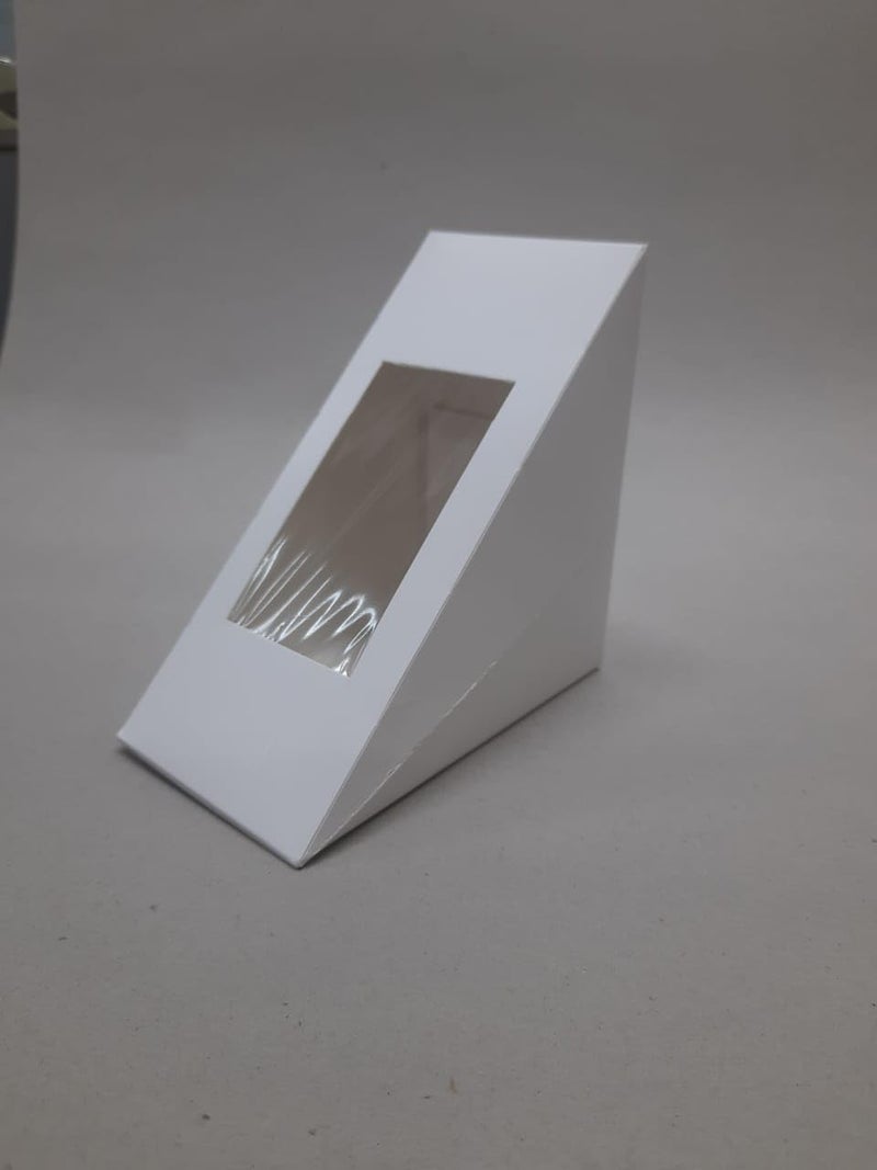 Hygiene Packaging عبوات ساندويتش مثلثة 50 قطعة مع نافذة من ورق كرافت - Image 2