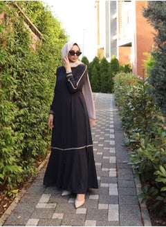 OLUDENIZ Luxurious Turkish-Made Abaya Dress for Girls - A Perfect Blend of Elegance and Modern Sophistication  - Image 3