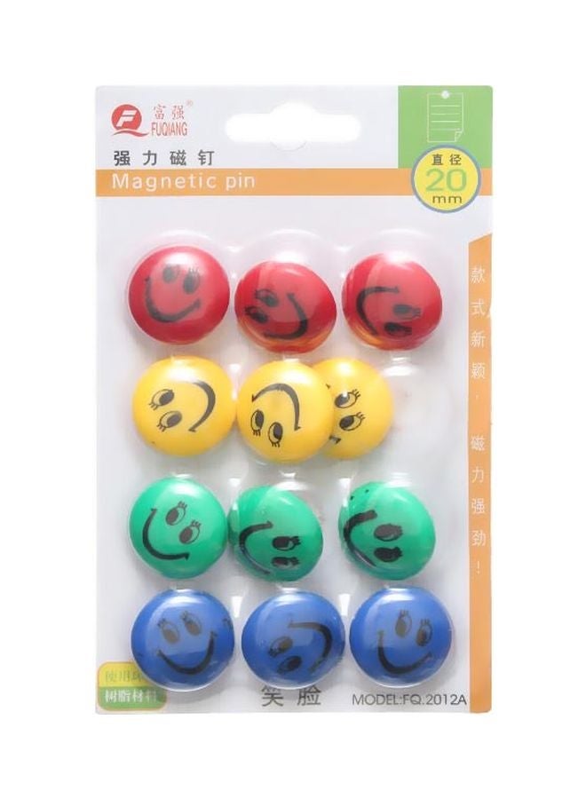 NIBEMINENT 12-Piece Emoji Magnetic Button