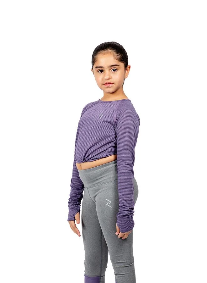 زيسي بلوزة قصيرة بأكمام كاملة للبنات