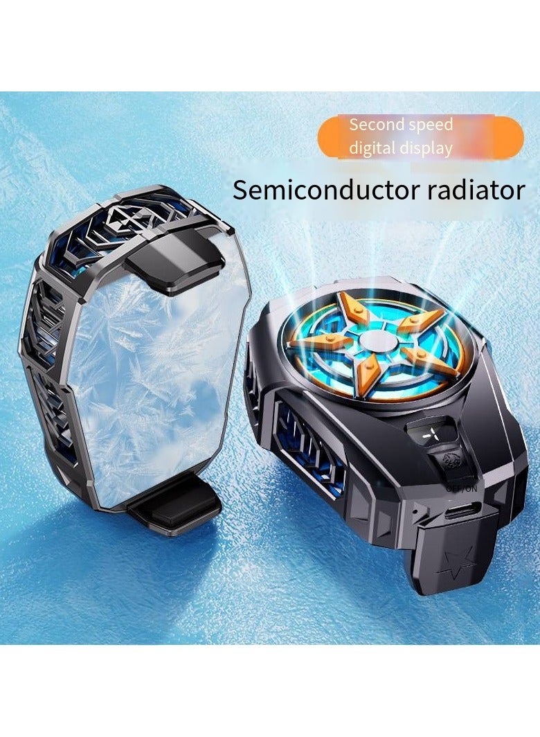 General Phone Cooler, Phone Cooling Fan for Gaming Fit All Types Smartphones，Mobile Phone Radiator with LED Temperature Display for Tiktok Live Streaming, Outdoor Vlog, Mobile Gaming  - Image 1