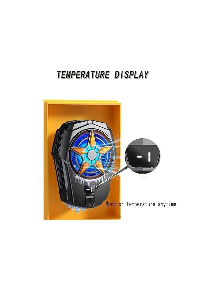 General Phone Cooler, Phone Cooling Fan for Gaming Fit All Types Smartphones，Mobile Phone Radiator with LED Temperature Display for Tiktok Live Streaming, Outdoor Vlog, Mobile Gaming  - Image 5