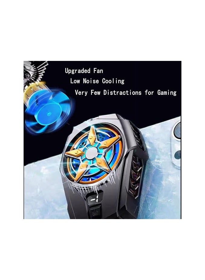 General Phone Cooler, Phone Cooling Fan for Gaming Fit All Types Smartphones，Mobile Phone Radiator with LED Temperature Display for Tiktok Live Streaming, Outdoor Vlog, Mobile Gaming  - Image 2