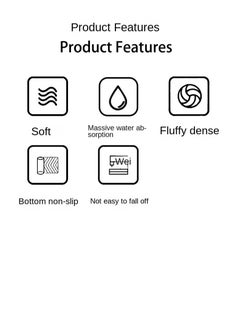 Bluejw Bath Mat Non-Slip Soft Adorable Boho Floral Bath Rugs Machine Washable Bathtub Mat Water Absorbent Plush Shaggy Carpet Thick Bathroom Kitchen Floor Microfiber Doormat 50x80cm  - Image 3