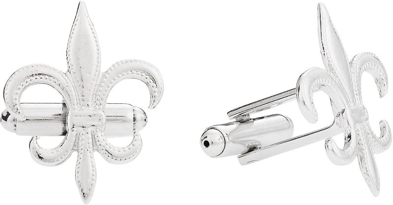 Cuff-Daddy Silver Fleur De Lis Cufflinks - Elegant Accessory for Weddings and Formal Events - Image 2