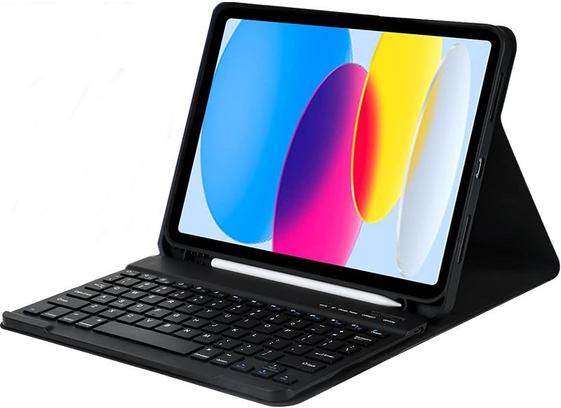 ProElite Detachable Wireless Bluetooth Keyboard case Cover for iPad (A16) 11th/10th Gen 2025/2022 with Pencil Holder, Lavender - Image 3