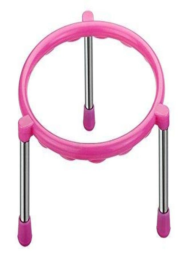Tilak Venture Matka Stand/Pot Stand Plastic Single Ring and Stainless Steel Legs (Multicolor) - Set of 2 - Image 2