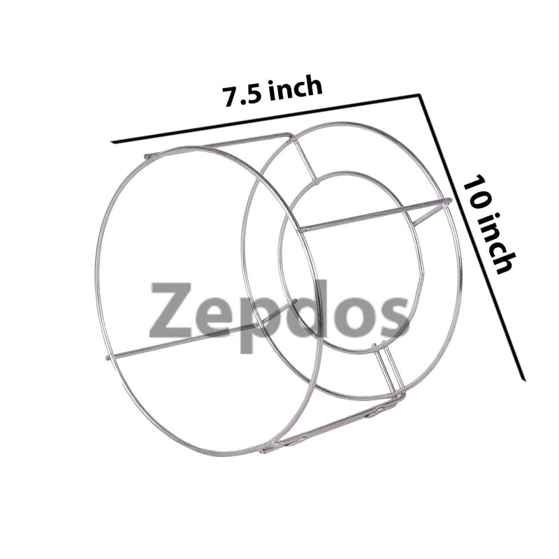Zepdos Zepdos Stainless Steel Bin Holder for Kitchen Dustbin Holder Bathroom and Office Dustbin Holder for kitchen Cabinet Door Mounted Rack Dustbin Stand for Kitchen Cabinet 10 Inch 2 Pc  - Image 4