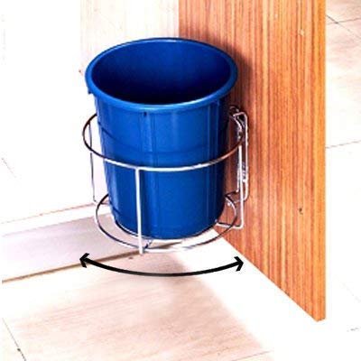 Zepdos Zepdos Stainless Steel Bin Holder for Kitchen Dustbin Holder Bathroom and Office Dustbin Holder for kitchen Cabinet Door Mounted Rack Dustbin Stand for Kitchen Cabinet 10 Inch 2 Pc  - Image 1