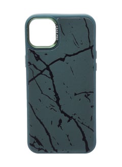 Silicone Back Phone Protection Cover With Amazing Design And Safety Edges For Iphone 14 Pro Max / 15 Plus - Olive Black