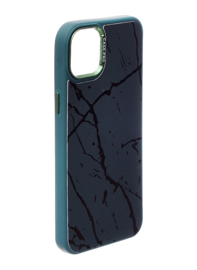 Generic - Silicone Back Phone Protection Cover With Amazing Design And Safety Edges For Iphone 14 Pro Max / 15 Plus - Olive Black - Image 1