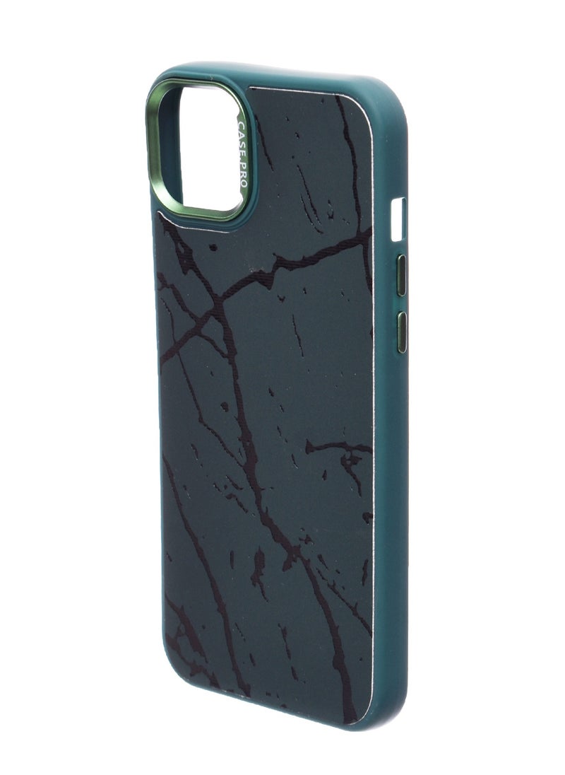 Generic - Silicone Back Phone Protection Cover With Amazing Design And Safety Edges For Iphone 14 Pro Max / 15 Plus - Olive Black - Image 1