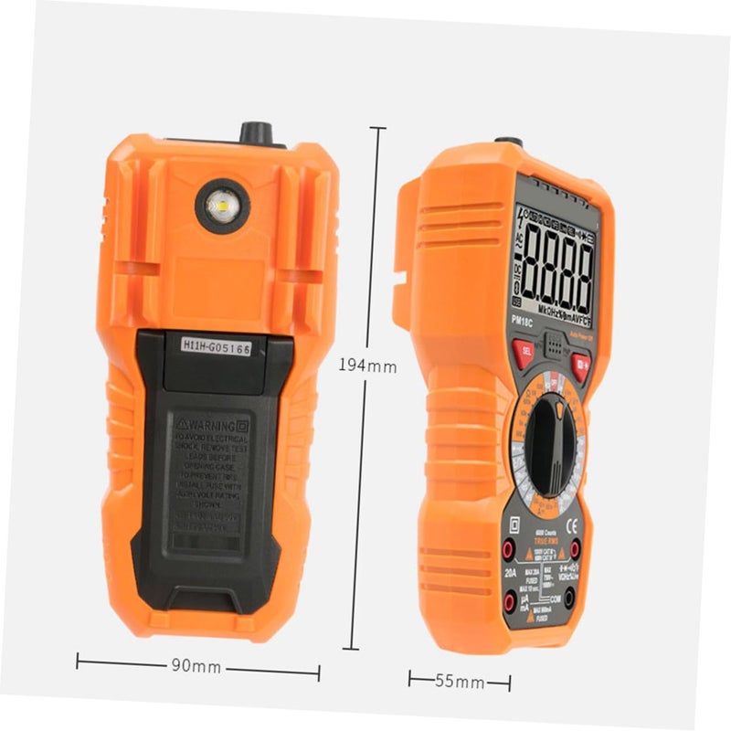 مقياس رقمي متعدد محمول عالي الدقة بشاشة LCD مضاءة يقيس السعة والمقاومة والجهد - Image 3