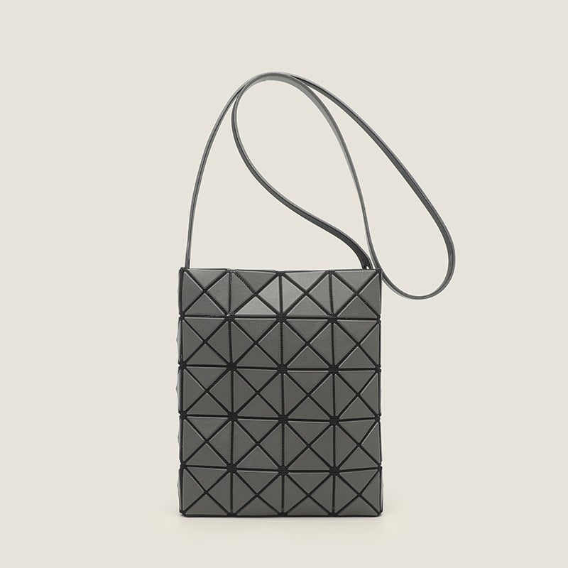 Japanese Small Square Geometric Quilted Bag Model Handbag Mobile Phone Bag Fashionable Mini Tote Shoulder Crossbody Bag - Image 4