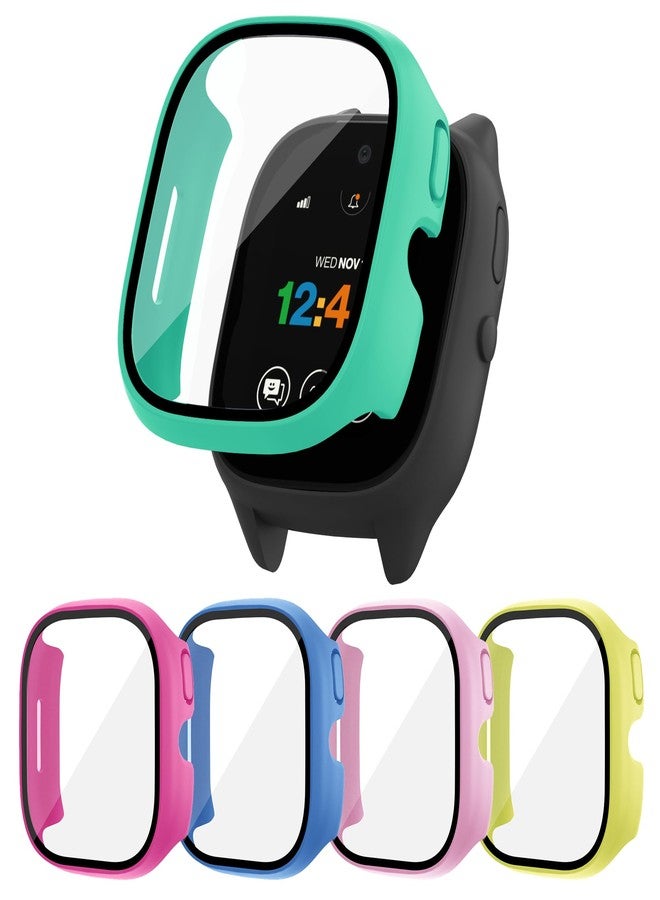 Tiorecime 5 Pack Case for Gizmo Watch 3 with Tempered Glass Screen Protector, Shockproof Hard PC Bumper, Scratch Resistant Protective Cover Compatible with Verizon Gizmo Watch 3 - Image 1