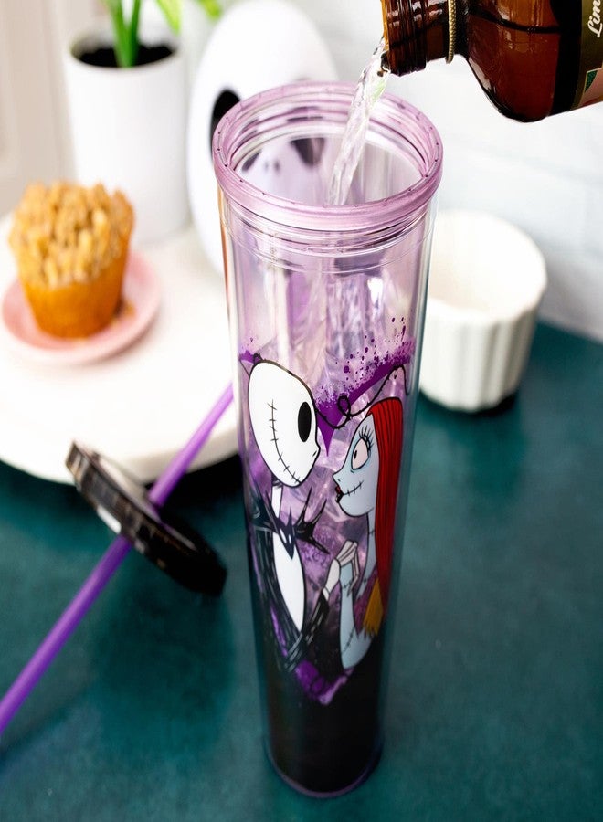 Disney The Nightmare Before Christmas 24-Ounce Carnival Cup With Reusable Straw and Leakproof Lid | Plastic Cold Cup For Boba Milk Tea Beverages, Home & Kitchen Essentials | Tim Burton Halloween Gifts - Image 5