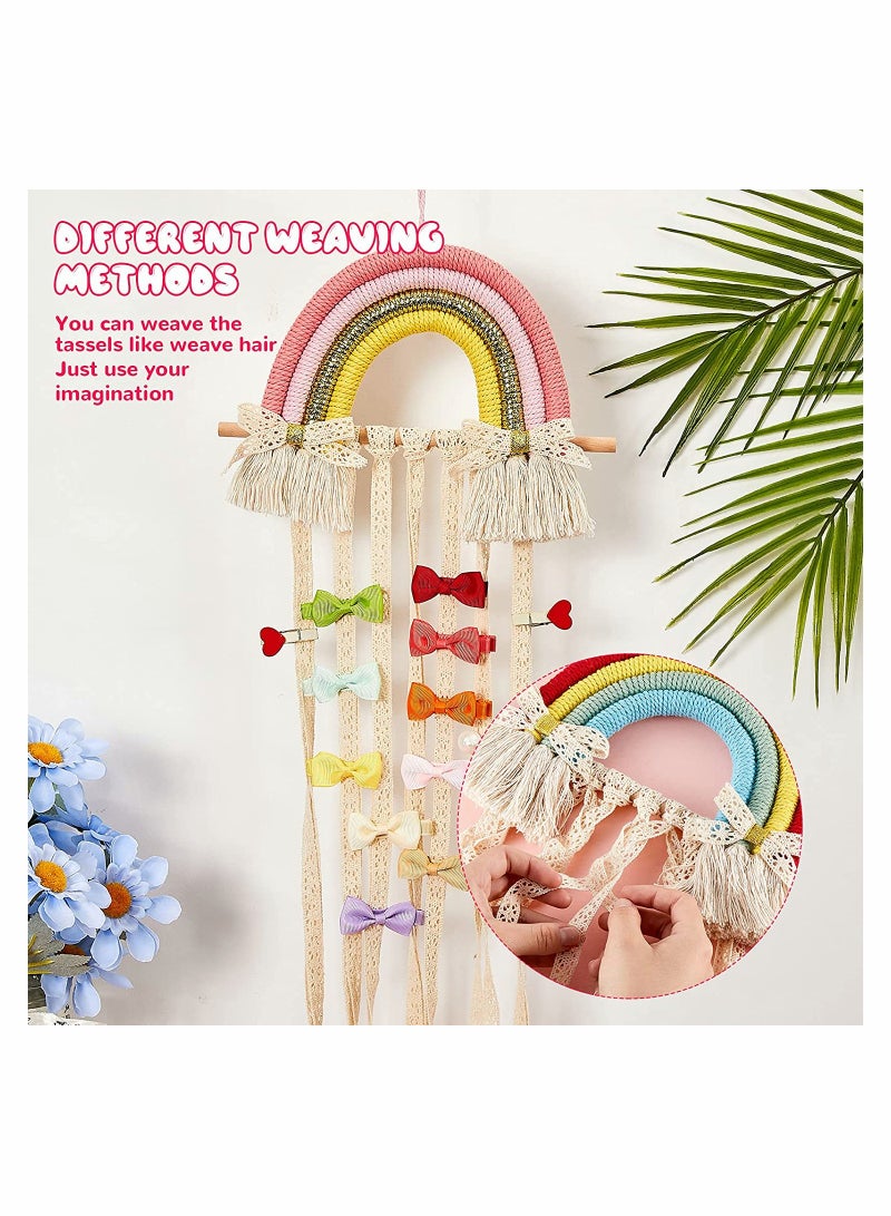 Excefore Bow Organizer, Hair Bows Holder Rainbow Tassels Headband Holder - Image 5