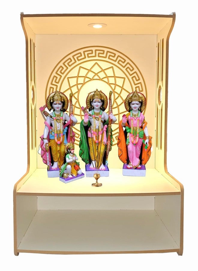 Alpine Willow Premium Temple for Home with Door I Height-18, Width-12, Depth-11 Inch I Puja Mandir for Home I Pooja mandir I Wooden Temple I Laddoo Gopal mandir I Devghar I Pooja ghar - Image 2