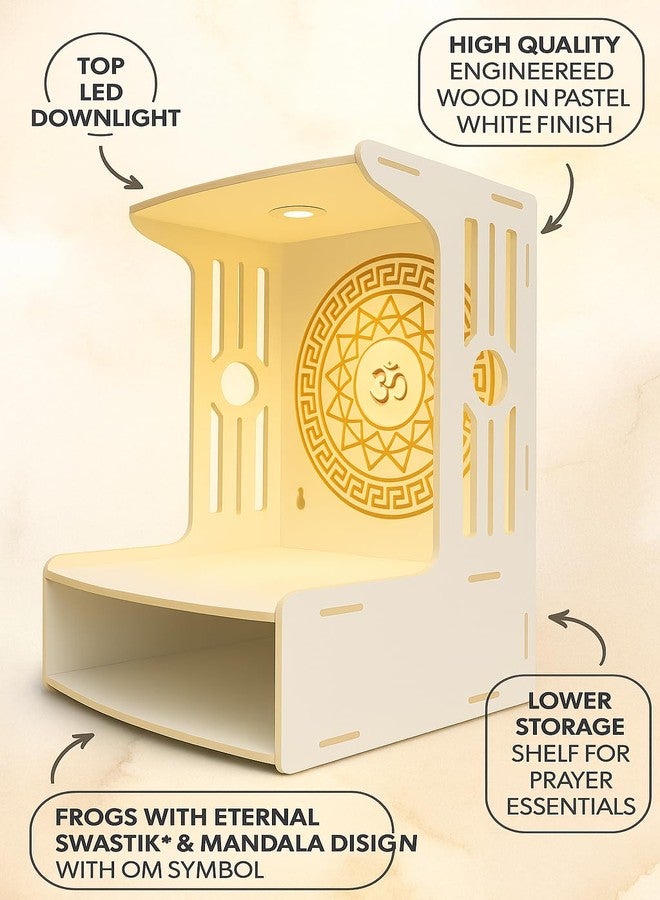 Alpine Willow Premium Temple for Home with Door I Height-18, Width-12, Depth-11 Inch I Puja Mandir for Home I Pooja mandir I Wooden Temple I Laddoo Gopal mandir I Devghar I Pooja ghar - Image 4